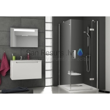Ravak fiksētā dušas siena SmartLine SMPS 80 hroms + caurspīdīgs stikls L/R