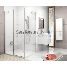Ravak fiksētā dušas siena Chrome CPS 100 balta + caurspīdīgs stikls