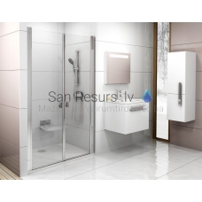 Ravak shower door Chrome CSDL2 110 satin + Transparent
