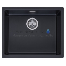 Reginox akmens masas virtuves izlietne Texel 50 Pure Black 55x45 cm