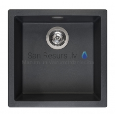 Reginox akmens masas virtuves izlietne Amsterdam 40 Black Silvery 46x46cm