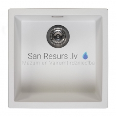 Reginox akmens masas virtuves izlietne Amsterdam 40 Pure White 46x46cm