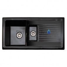 Reginos keramiska virtuves izlietne RL 401 CW Black 101x52.5mm
