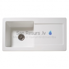 Reginos keramiska virtuves izlietne RL 504 CW White 100x50cm