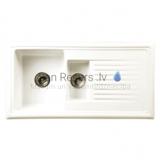 Reginos keramiska virtuves izlietne RL 301 CW White 101x52.5cm