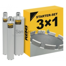 REMS deimantinio šerdies gręžimo karūna UDKB-LS Starter-Set 62-82-132 (komplektas)