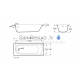 Bath Contesa, 1500x700 mm, white steel