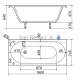 SPN stone mass bathtub Katrīna 1600x 745