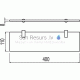 TRES LOFT стеклянная полка 40см