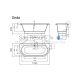 Akmens masas vanna Vispool Onda 1750x760x610