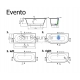 Akmens masas vanna Vispool Evento 1 1750x750x600