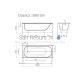 Akmens masas vanna Vispool Classica 180 1800x750x600
