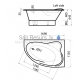 Akmens masas vanna Vispool Orte 1690x1120x645 L/R