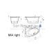 Akmens masas vanna Vispool Mia 1400x900x605