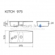Vispool kitchen sink 975x515x211 granite (left side)