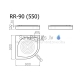 Vispool RR-90 (550) душевой полукруглый поддон 900x900x150