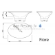 Vispool akmens masas izlietne Fiore 580x380x185