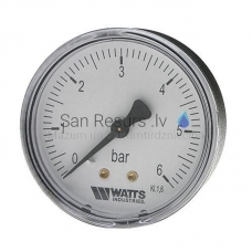 WATTS horizontalus ašinis manometras Dn63 0-6 bar ¼”