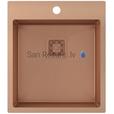 Aquasanita nerūdijančio plieno virtuvės kriauklė AIRA AIR100X-C Copper (PVD) finish 510x450x200