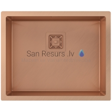 Aquasanita nerūdijančio plieno virtuvės kriauklė DERA DER100L-C Copper (PVD) finish 550x450x200
