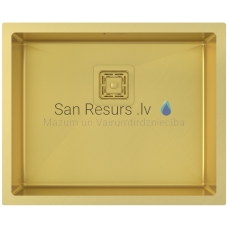 Aquasanita nerūdijančio plieno virtuvės kriauklė DERA DER100L-G Gold (PVD) finish 550x450x200