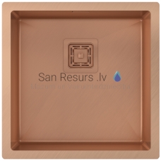 Aquasanita nerūdijančio plieno virtuvės kriauklė DERA DER100X-C Copper (PVD) finish 450x450x200