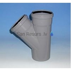 Kanalizacijos trišakis DN 75/50 45GR