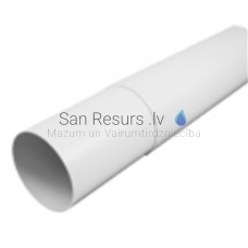 EUROPLAST apvalus teleskopinis kanalas plastikas, Ø100mm, 300-500mm A100T-0.3