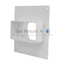 EUROPLAST flanšo perėjimas į apvalią jungtį (trumpas), plastikas 110x55mm, Ø100mm