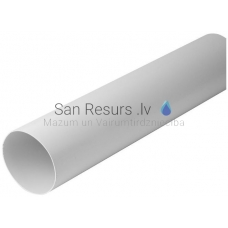 EUROPLAST apvalus kanalas plastikas, Ø125mm, 0.5m A125-0.5