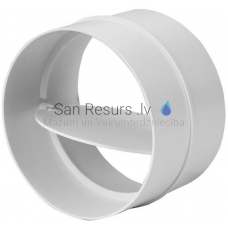 EUROPLAST apvalus kanalas su vožtuvo plastiku, Ø125mm AV125