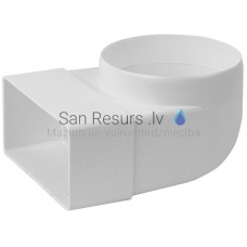 EUROPLAST plastiko lenkimo skersmuo, 110x55mm, Ø100mm KLD