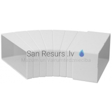 EUROPLAST plastikinis lenkimas horizontalus, 110x55mm, 15-60* KLH15-60