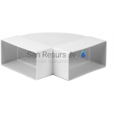 EUROPLAST plastikinis lenkimas horizontalus, 220x55mm, 90* KLH25-90