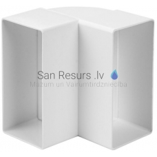 EUROPLAST plastikinis lenkimas vertikalus, 220x55mm, 90* KLV25-90