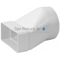 EUROPLAST plastikinis adapteris, 110x55mm, Ø100mm KSD2