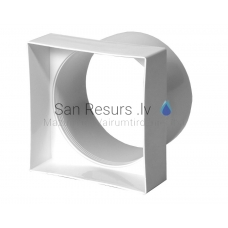 EUROPLAST plastikinis adapteris, 90x90mm, Ø100mm VA90