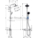Hansgrohe смеситель термостатический c душем комплект CROMA Showerpipe 160 1JET