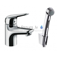 Hansgrohe kriauklės maišytuvas su higienos dušu NOVUS 70