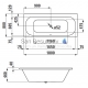 Bath Solutions, 1800x800 mm, built-in, white acrylic