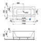Bath Solutions, 1700x750 mm, with panel, left side, white acrylic