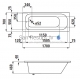 Bath Solutions, 1700x700 mm, built-in, white acrylic