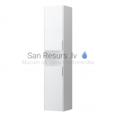 Высокий шкаф Base, 350x335 mm, h=1650 mm, 2D + открытая полка, левая сторона, white matt