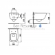 Toilet Palomba, wall-hung, 360x540 mm, white