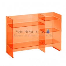 Cabinet with open shelves Kartell, 750x260 mm, h = 530 mm, orange