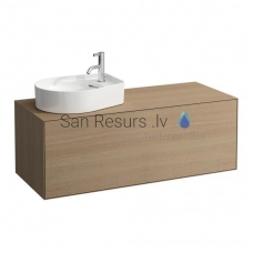 Praustuvo spintelė Boutique, 1200x500 mm, h = 430 mm, išpjova kairėje, 1A, lengvas ąžuolas
