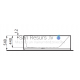 Bath Kartell, 1700x860 mm, free-standing, right side, white acrylic