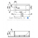 Bath Pro, 1700x700 mm, free-standing, with frame, white acrylic