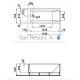 Bath Pro, 1700x750 mm, free-standing, with frame, white acrylic