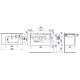 Cabinet with sink for bathroom Pro S, 1000x500 mm, h = 545 mm, 2A, light oak